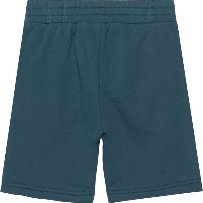 French Terry Zipper Pocket Shorts, Dark Teal - Shorts - 4