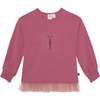 Long Sleeve Graphic Top, Dusty Pink Mauve - Tees - 1 - thumbnail