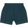 French Terry Shorts, Dark Teal With Pockets - Shorts - 4