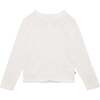 Long Sleeve Knitted Sweater, Off-White - Sweaters - 1 - thumbnail