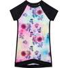Athletic Dress, Multicolor With Printed Flowers And Black - Dresses - 1 - thumbnail