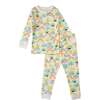 Hand Illustrated Print Ribbed Pajamas, Sunny Rainbow - Pajamas - 1 - thumbnail