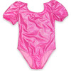 Elizabeth Glitter One Piece, Neon Pink - One Pieces - 1 - thumbnail