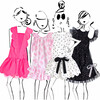Athénée Flutter Sleeve Tulle Dress With Bow, Black Shimmer - Dresses - 4