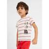Striped Wild Adventure Graphic T-Shirt, Red - T-Shirts - 2