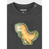 Dino Graphic T-Shirt, Black - T-Shirts - 2 - thumbnail