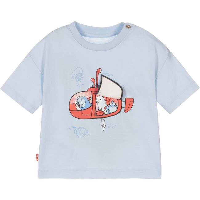 Submarine Graphic T-Shirt, Blue - T-Shirts - 3