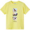 2pc Animal Graphic T-Shirt Set, Yellow - T-Shirts - 4