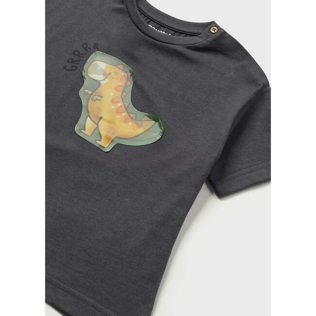 Dino Graphic T-Shirt, Black - T-Shirts - 3