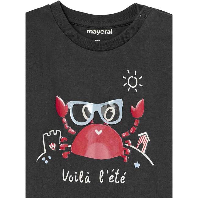 Crab Graphic T-Shirt, Black - T-Shirts - 3