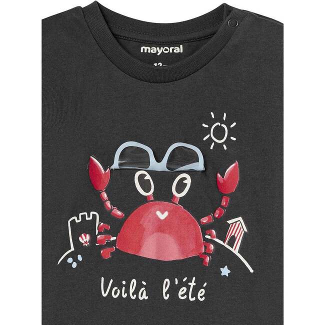 Crab Graphic T-Shirt, Black - T-Shirts - 4