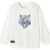 Tiger Graphic Sweatshirt, White - Sweatshirts - 1 - thumbnail