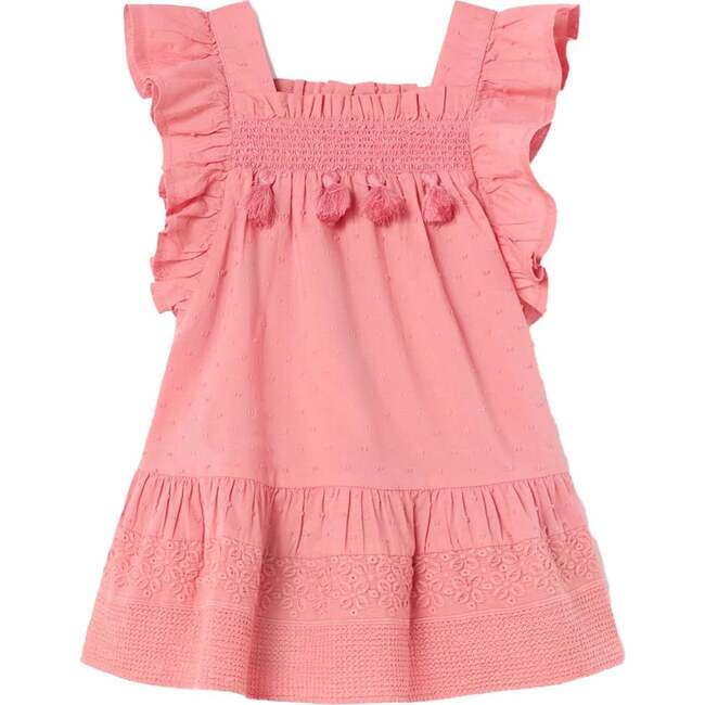 Ruffle Summer Dress, Pink - Dresses - 1