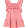 Ruffle Summer Dress, Pink - Dresses - 1 - thumbnail