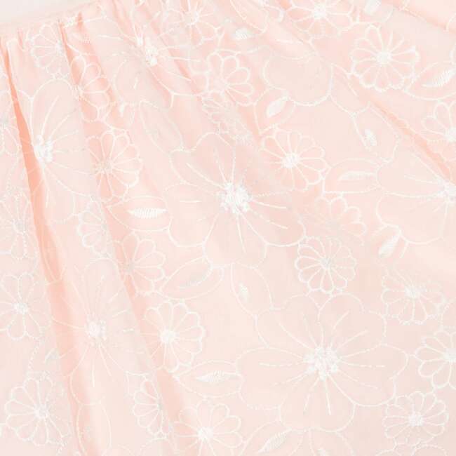 Organdy Embroidered Dress, Pink - Dresses - 2