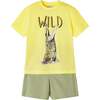 Wild Croc Graphic Outfit, Yellow - Mixed Apparel Set - 1 - thumbnail