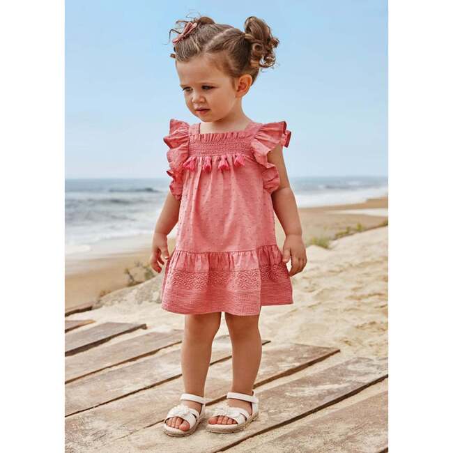Ruffle Summer Dress, Pink - Dresses - 2
