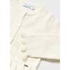 Knitted Ruffle Cardigan, White - Cardigans - 2
