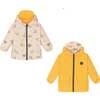 Ocean Graphic Reversible Windbreaker, Beige - Jackets - 2