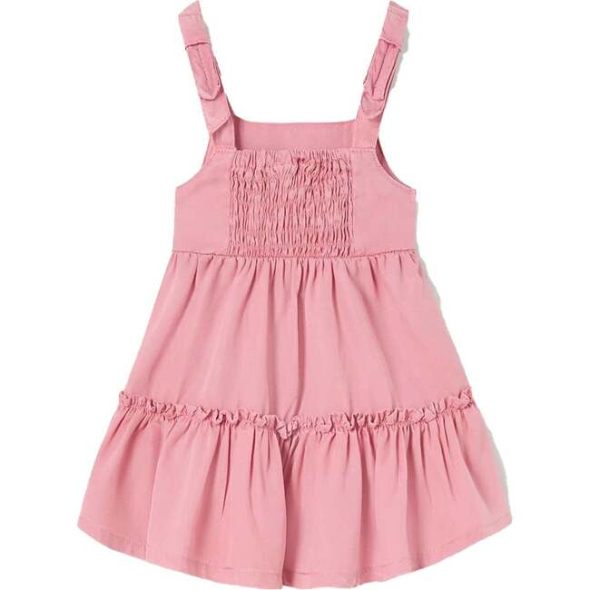 Ruffle Overlay Dress, Pink - Dresses - 3