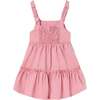 Ruffle Overlay Dress, Pink - Dresses - 3 - thumbnail