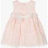 Organdy Embroidered Dress, Pink - Dresses - 3