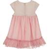 Voile Overlay Tulle Dress, Pink - Dresses - 3 - thumbnail