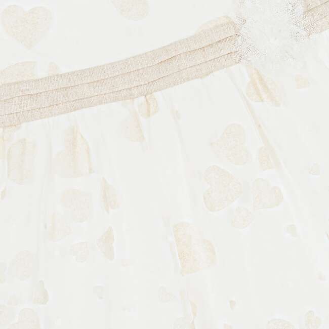 Heart Floral Belt Dress, White - Dresses - 2