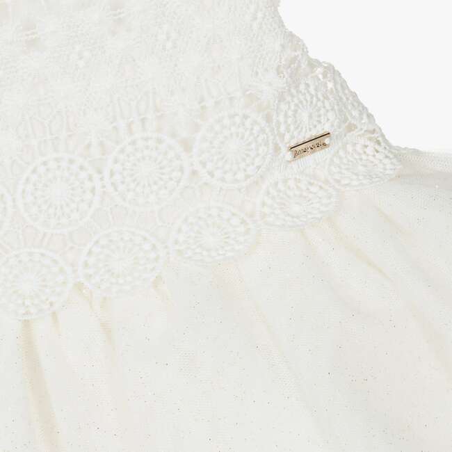 Guipure Poplin Dress, White - Dresses - 2