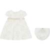 Heart Floral Belt Dress, White - Dresses - 3