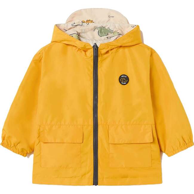 Ocean Graphic Reversible Windbreaker, Beige - Jackets - 4