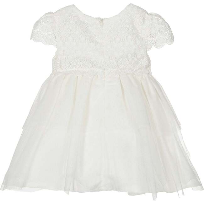 Guipure Poplin Dress, White - Dresses - 3