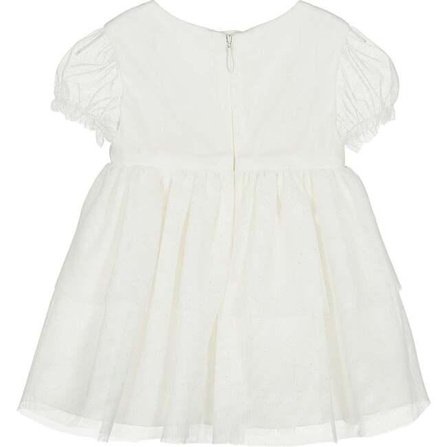 Poplin Tulle Dress, White - Dresses - 5