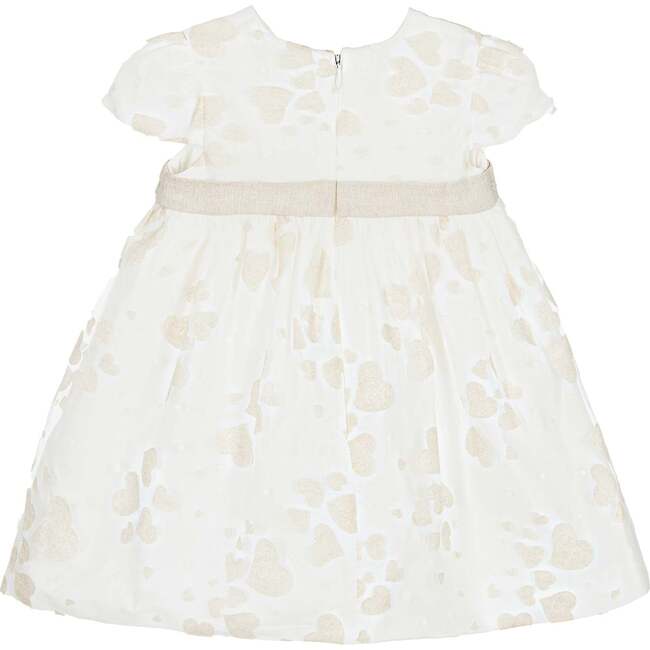 Heart Floral Belt Dress, White - Dresses - 4