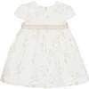 Heart Floral Belt Dress, White - Dresses - 4