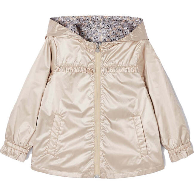 Floral Reversible Windbreaker, Beige
