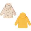 Ocean Graphic Reversible Windbreaker, Beige - Jackets - 6