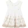 Floral Ruffle Embroidered Dress, White - Dresses - 1 - thumbnail