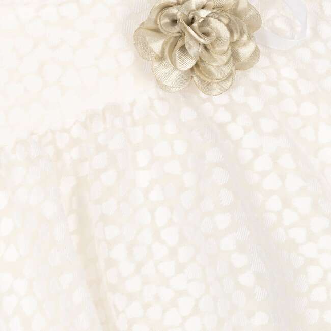 Devore Floral Dress, White - Dresses - 2