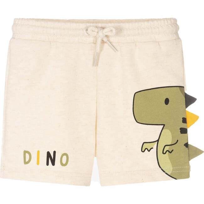 Dino Graphic Shorts, Beige
