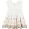 Floral Ruffle Embroidered Dress, White - Dresses - 4 - thumbnail