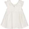 Devore Floral Dress, White - Dresses - 3