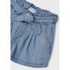 Denim Bow Shorts, Blue - Shorts - 2