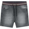 Soft Denim Shorts, Grey - Shorts - 1 - thumbnail