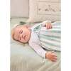 Aqua Striped Bow Dress, Green - Dresses - 2