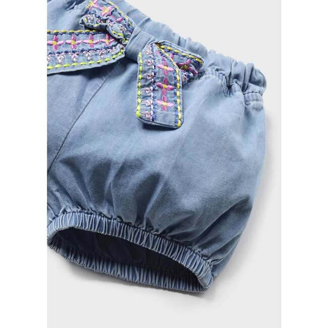 Soft Denim Ruffle Outfit, Blue - Mixed Apparel Set - 3