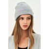 Cozy Knit Beanie, Heather Grey - Hats - 2