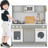 Little Chef Berlin Modern Play Kitchen, Grey/White - Play Kitchens - 1 - thumbnail