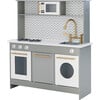 Little Chef Berlin Modern Play Kitchen, Grey/White - Play Kitchens - 4