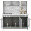 Little Chef Berlin Modern Play Kitchen, Grey/White - Play Kitchens - 5